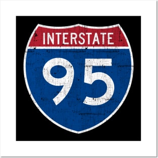 I-95 -- Vintage Look Design Posters and Art